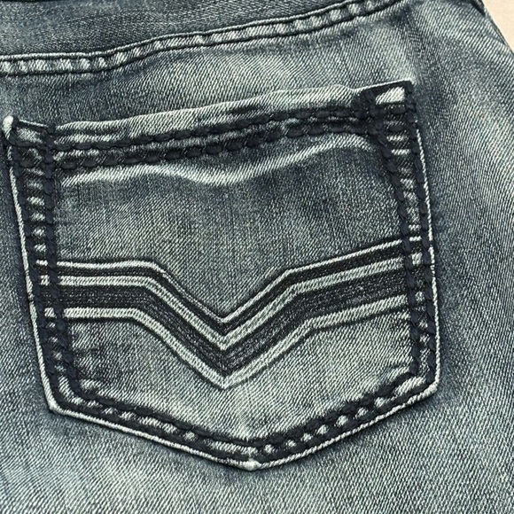 FLYPAPER Men's Jeans 32/30 Bootcut Blue Denim RN 114936 Y2K Grunge - Picture 11 of 12